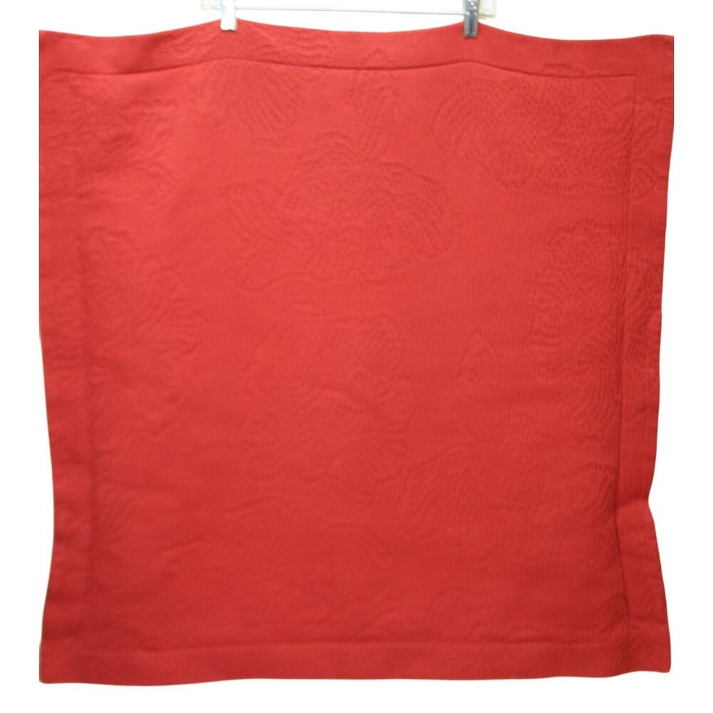 Pottery Barn‎ Rust Orange Matelassé Euro Shams Set of 2 Cotton Fall Farmhouse